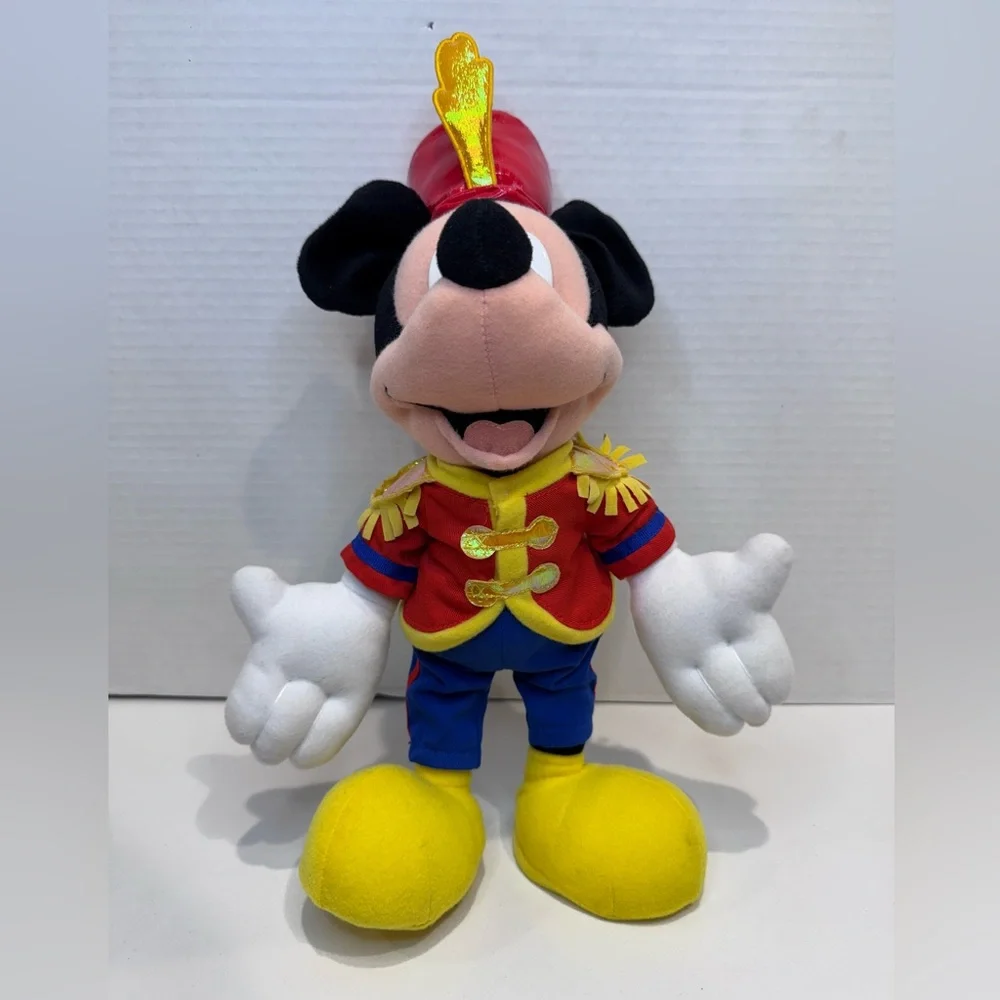 VTG‎ Disney Mickey Mouse Drum Major Free Standing Plush Toy
